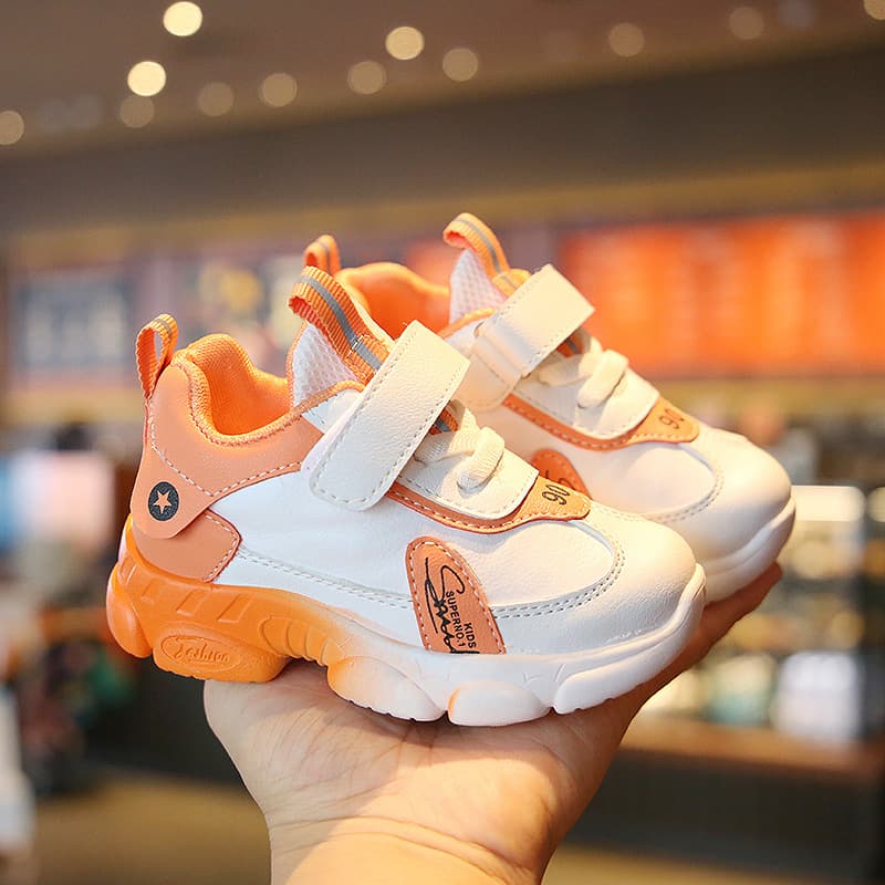 Spring Autumn Children's Sports Shoes New Style Boys Girls Kids Small White Soft Bottom Baby Shoes Toddler Learning To Walk