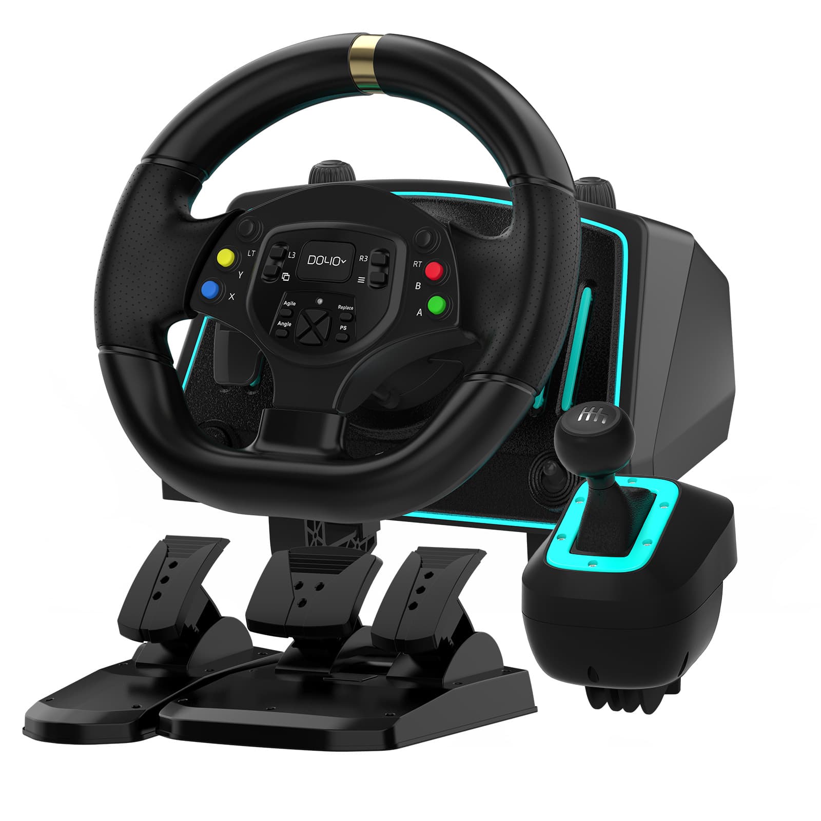 Keten G30 Gaming Steering Wheel 1080 Degree Racing Simulator Compatible with PC/PS3/Switch/Android