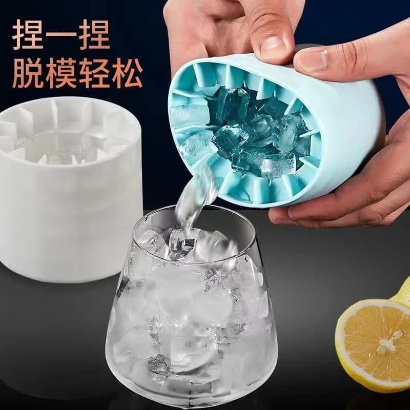 Silicone Ice Cube Mold Round Tube Home Use Ice Tray Flexible Easy Release Ice Maker Wholesale Ice Cubes Ice Box Freezing Fast