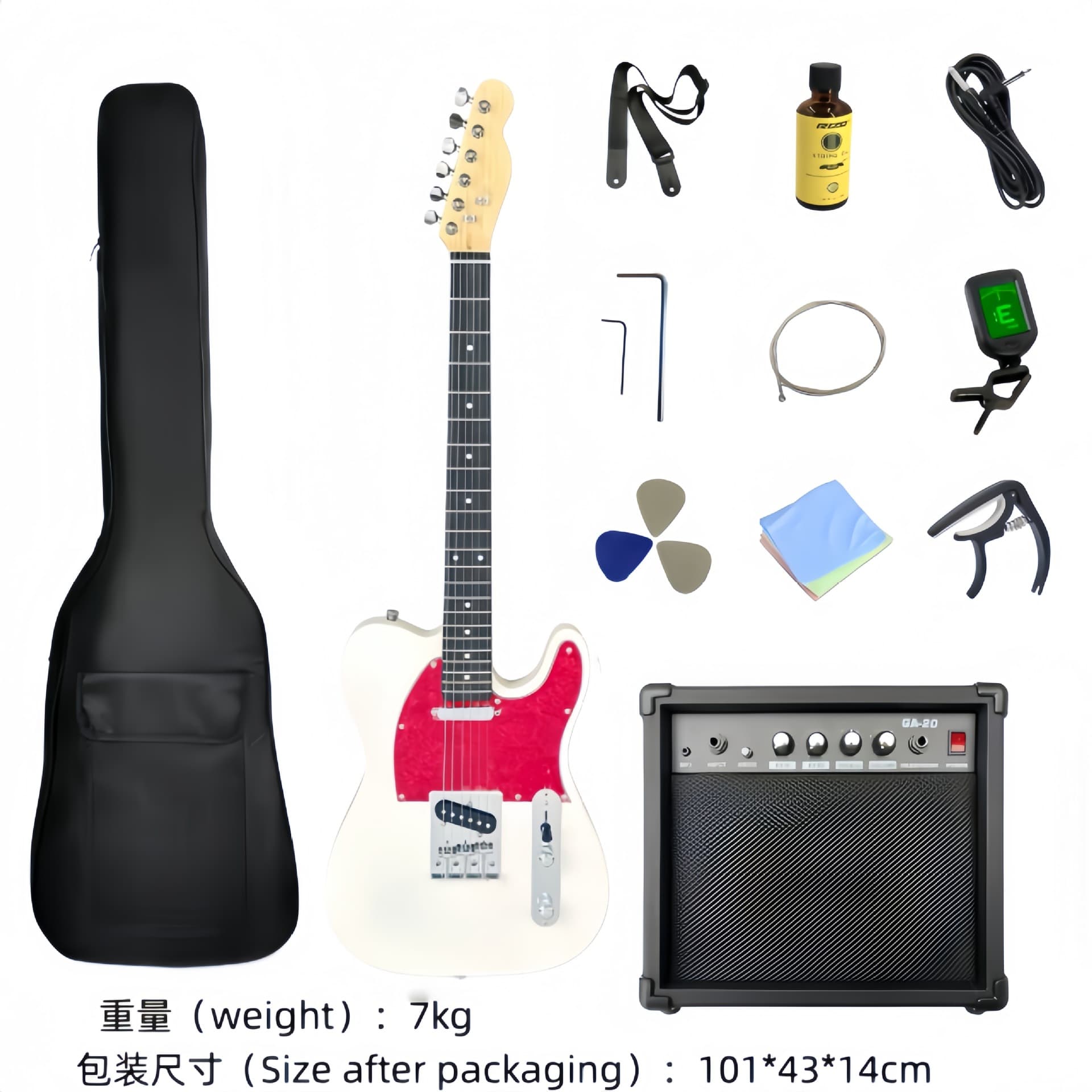 TELE Series Electric Guitar High-End Professional Beginner Rock Guitar Set Heavy Metal Guitar