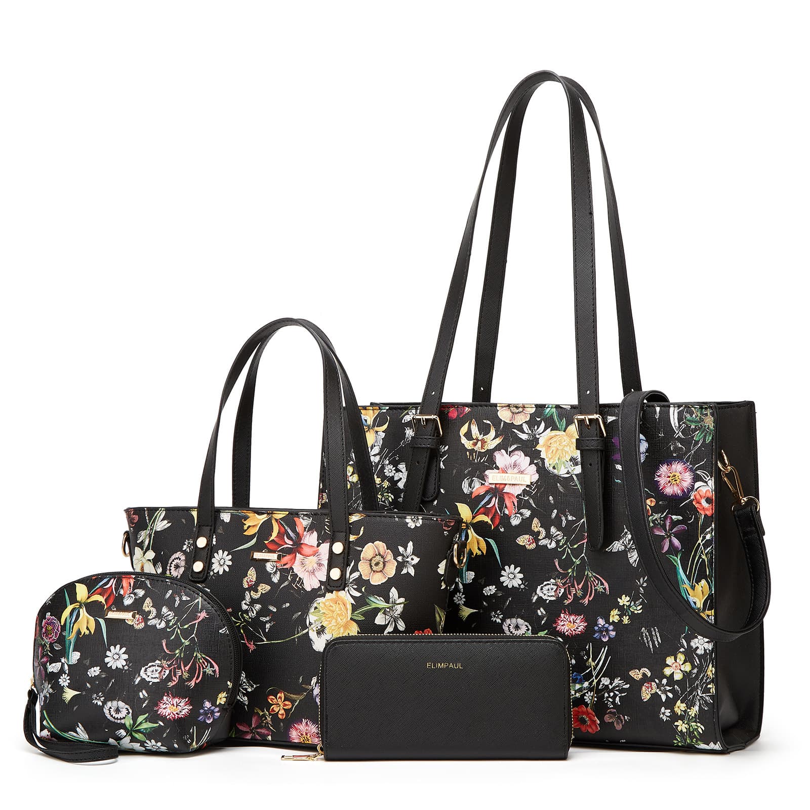 Custom Multi-Function Printed Combo Bag Laptop Bag Women's Shoulder Handbag Wallet Factory Direct