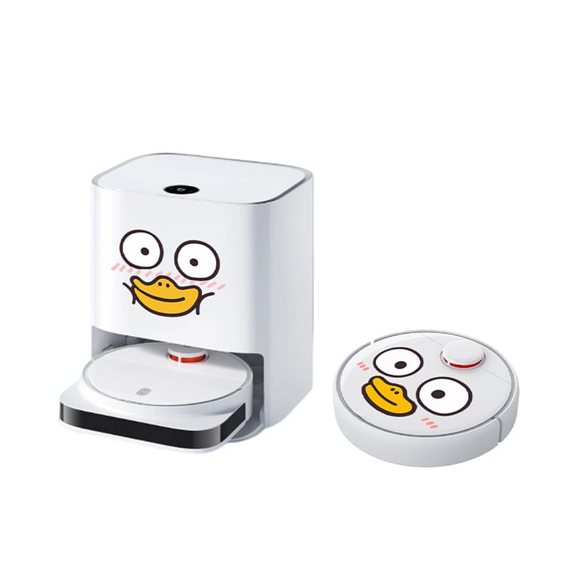 High-looking cute cartoon expression sweeping robot stickers home appliance robot decorative film car body stickers