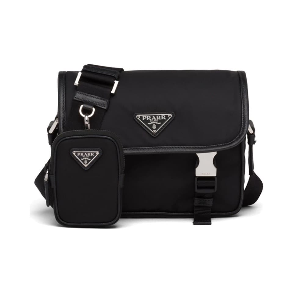 P Lada Fashion Men's Crossbody Bag Nylon Fabric Unisex Shoulder Bag Two-piece Set Travel Bag Postman Bag