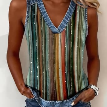 European and American cross-border foreign trade women's clothing, Amazon's new summer casual plaid sleeveless vest, small suspenders, sold independently