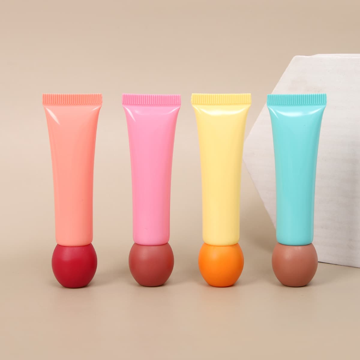 Cosmetic tube packaging glossy cosmetic lipstick tube repacking empty bottle lipstick squeeze tube cosmetic packaging material