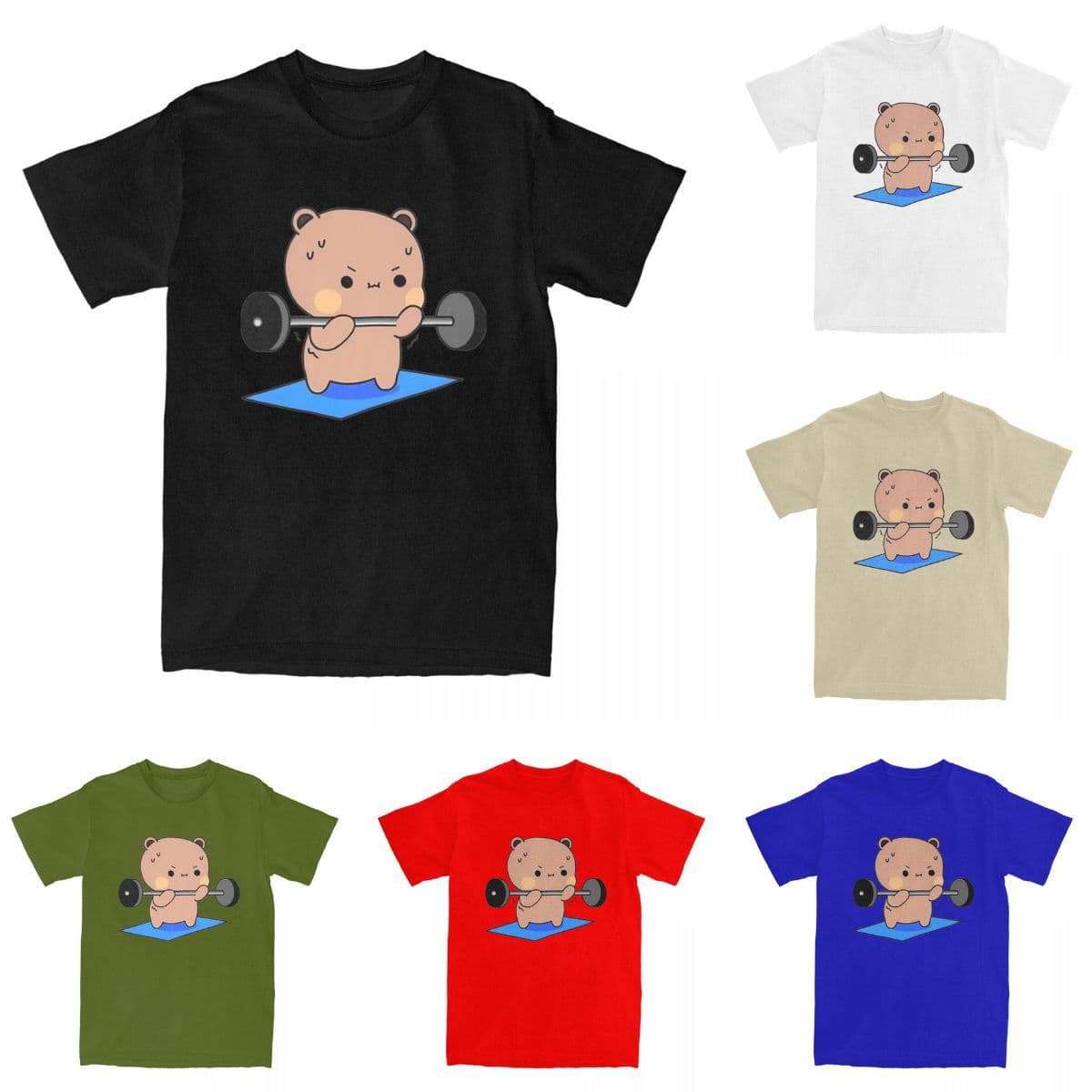 Men Cute Cartoon Bubu Dudu T Shirts Pure Cotton Top