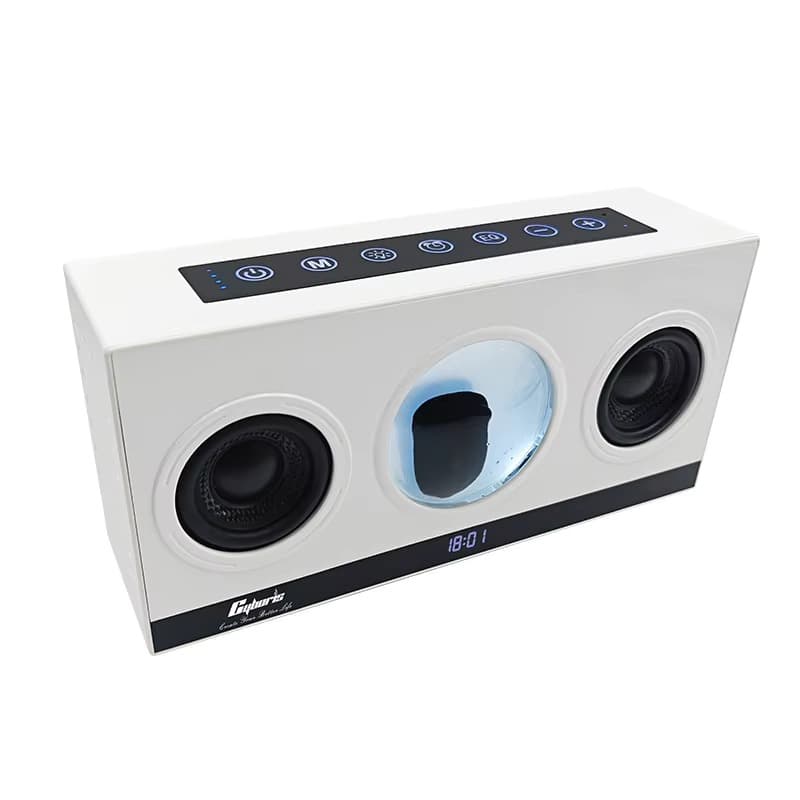 Magnetic Fluid Wireless Speaker LED Light Alarm Clock Ultra-High Frequency Surround Sound Heavy Bass Desktop