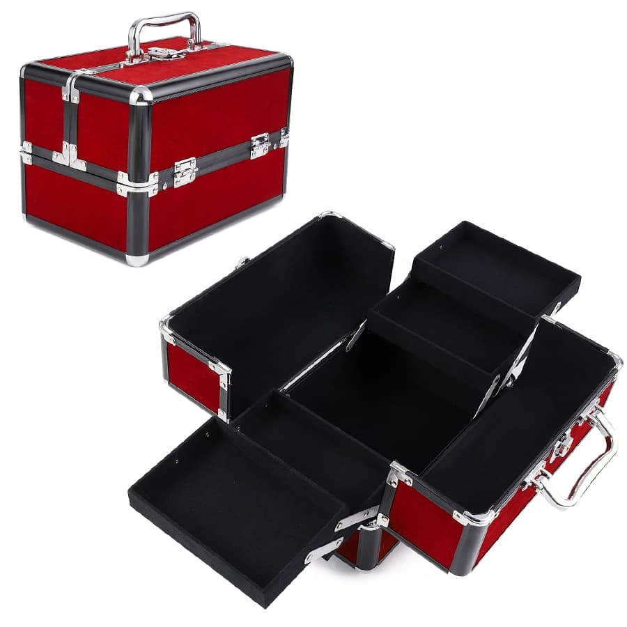 Professional Makeup Artist Case Large Capacity Cosmetics Organizer Box for On-Site Nail Art Eyelash Extension Tattoo Toolbox Large