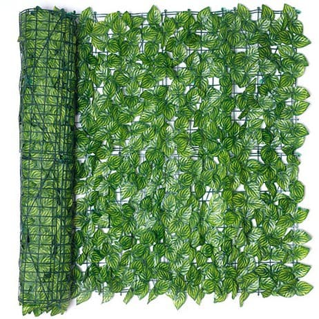 Artificial Green Leaf Fence Decoration for Balcony Railing, Privacy Screen, Fake Plants Factory Wholesale