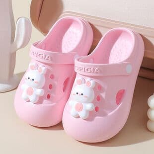 2025 Hot Kids' Slippers EVA Crocs, Girls' Baby Sandals, Summer Bathroom Anti-Slip Indoor & Outdoor Wear