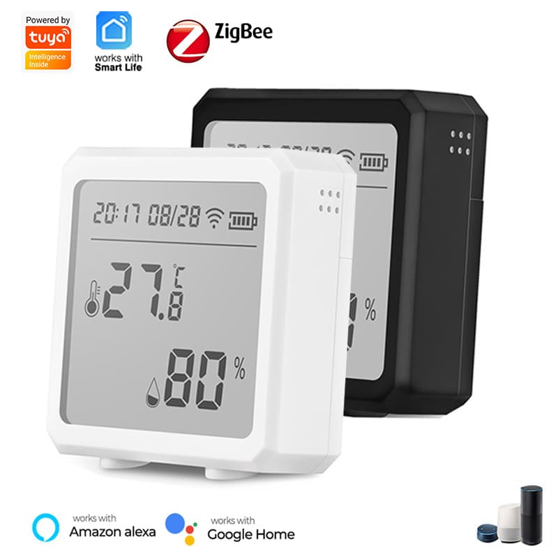 Tuya WiFi Smart Temperature and Humidity Sensor Zigbee Indoor Hygrometer Detection and Monitoring Wireless Mobile Phone Remote