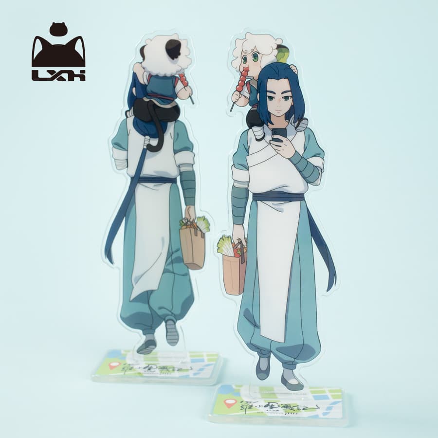 Custom Acrylic Standee of Anime Celebrities, Double-Layer Transparent Acrylic Figurine, Human-Shaped Bobblehead Ornament
