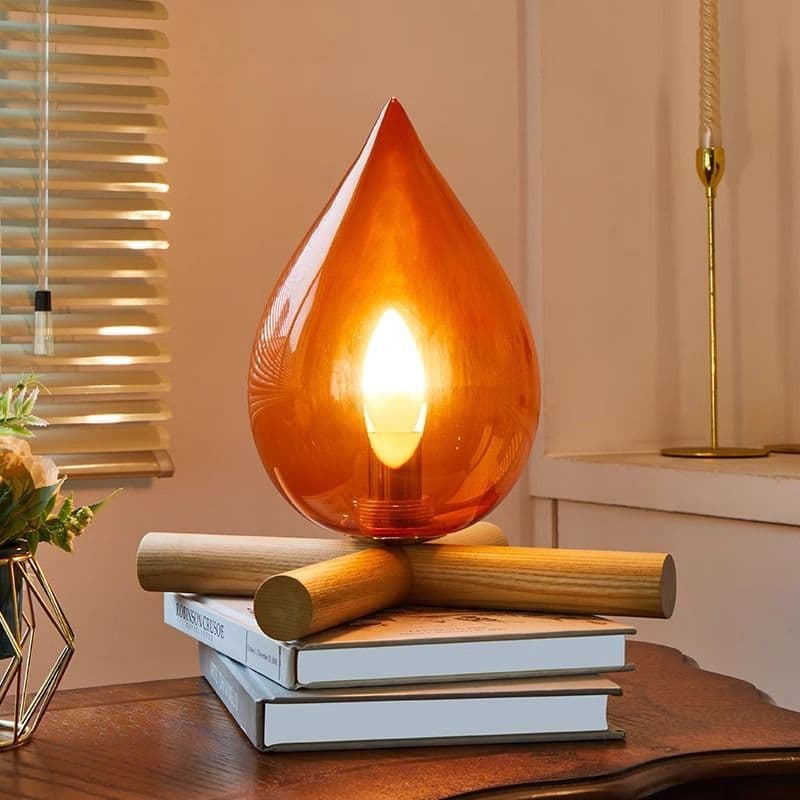 Campfire Lamp Retro Ambient Bedside Night Light for Bedroom Guesthouse Decor Creative Birthday Gift Flame Light