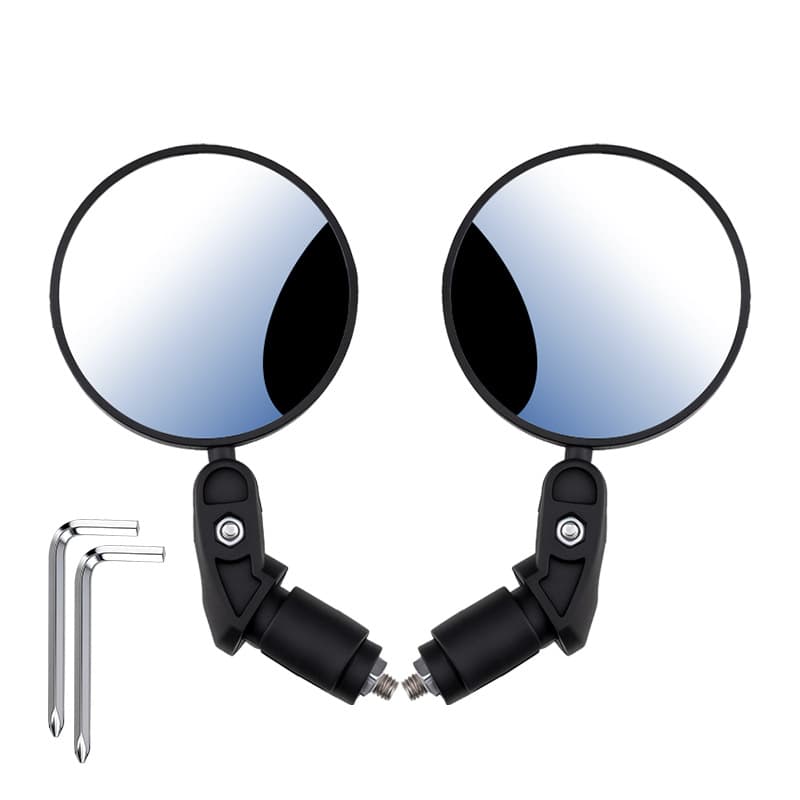 Bicycle Rearview Mirror, Folding Convex Mirror for Mountain and Road Bikes, Universal Reflector Cycling Accessory