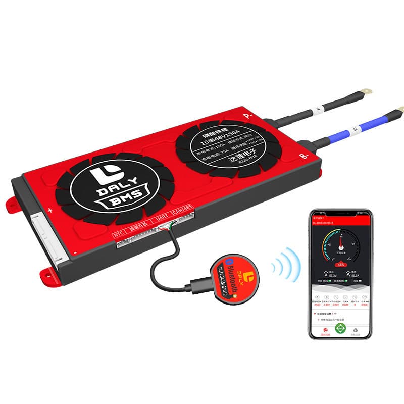 Dali lithium iron phosphate battery protection board 16 strings 48V high current smart BMS with balanced Bluetooth CAN communication