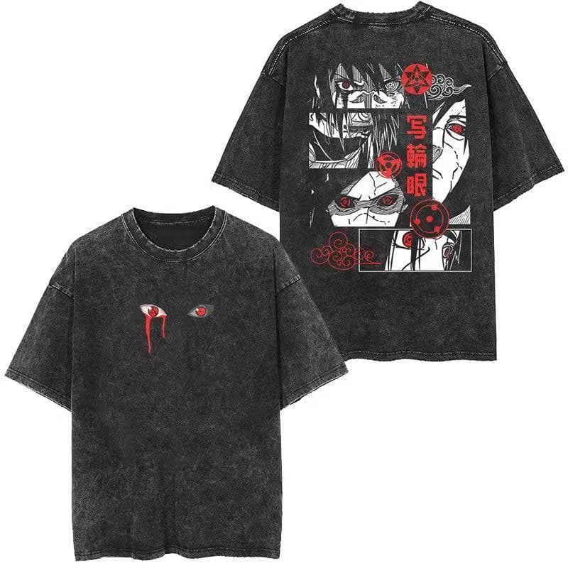 New Style Vintage Printed Loose T-Shirt for Men and Women, Japanese Washed, 2025