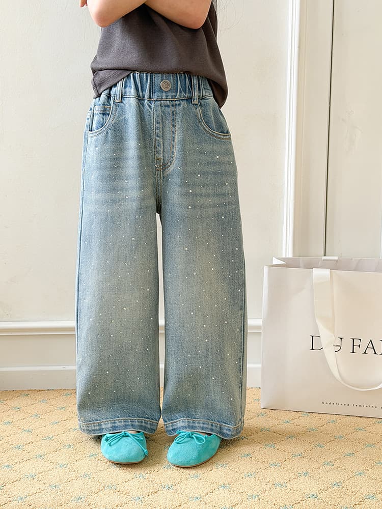 Super Popular This Year! Parent-Child Matching Spring-Summer Style, Stunningly Beautiful Bling-Bling Sparkling Rhinestone Jeans