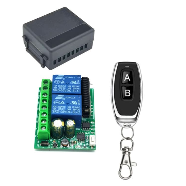 DC6V-30V Wide Voltage 2-Channel 10A Control Switch Motor Forward/Reverse Telescopic Rod Remote Switch LED Light Control