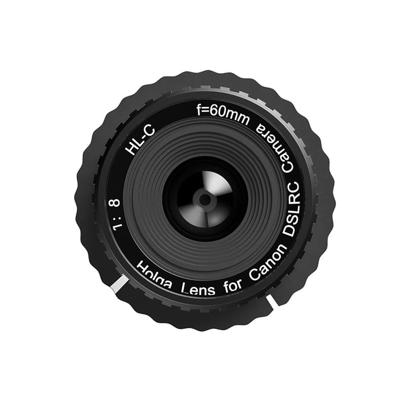 Holga HL-C 60mm F/8 lens, a high-end accessory for Canon DSLR cameras.