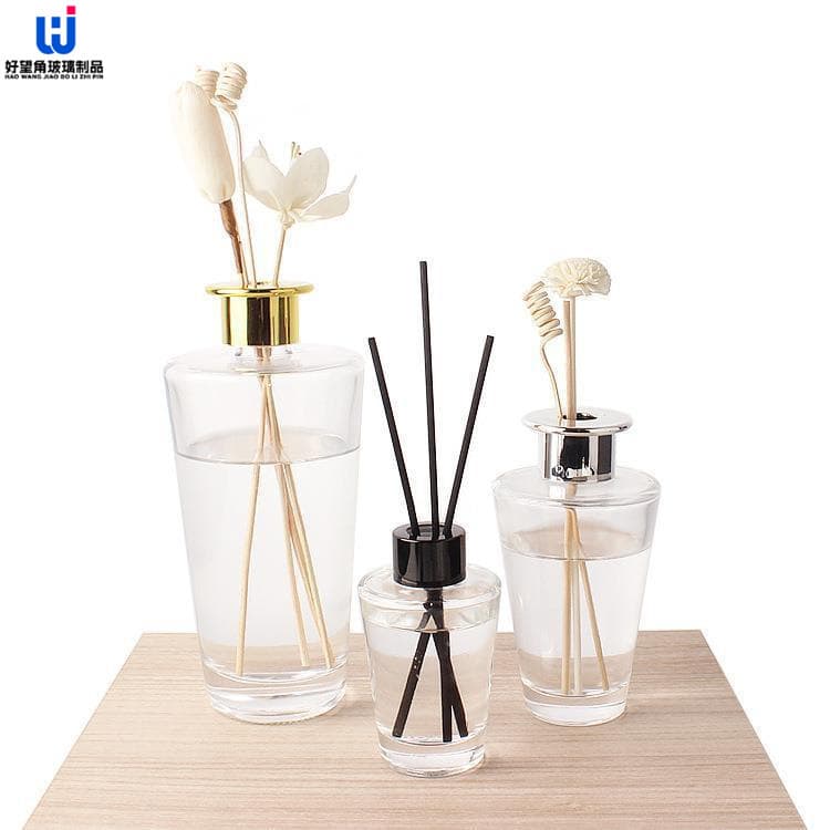 100mll conical transparent glass aromatherapy bottle empty bottle household fireless aromatherapy bottle 500ml home diffuser bottle
