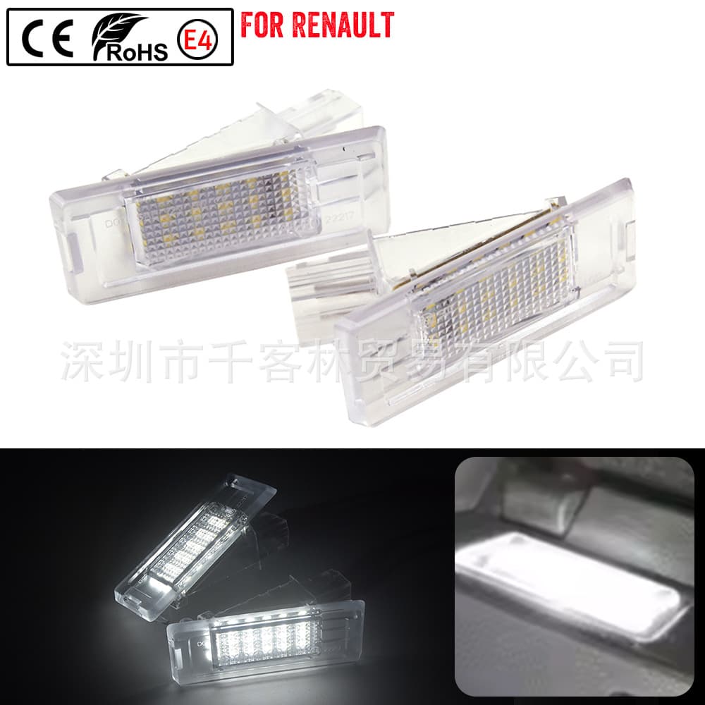 License Plate Light for Renault Espace Laguna Scenic Fluence Dacia Duster