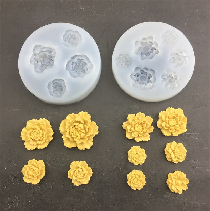 Daisy Chrysanthemum Silicone Mold Icing Sugar Mousse Cake Ice Cream Decorative Mold Irregular Shape Baking Tool No Patent