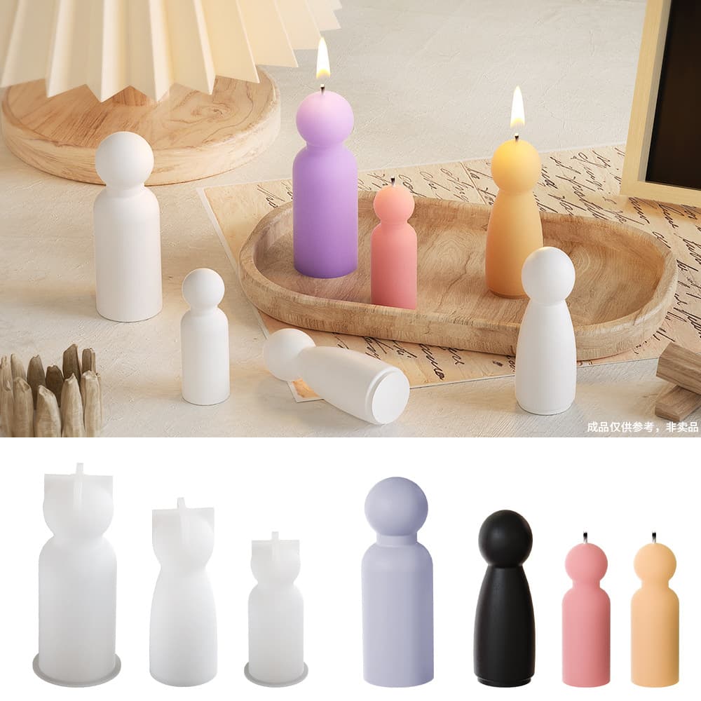 Yumeiren Epoxy Resin Minimalist Portrait Geometric 3D Figurine DIY Candle Aromatherapy Plaster Silicone Mold