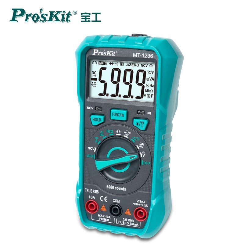 Proton MT-1236-C Auto-Range True RMS Digital Multimeter, 3/5/6 High Precision Multimeter