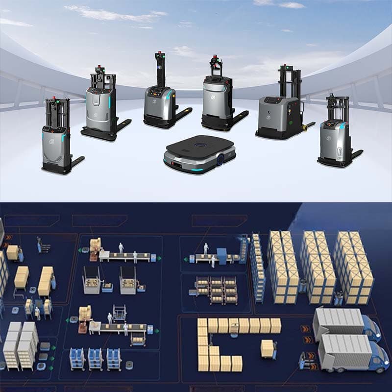 Cross-border Factory Laser Navigation AGV - Underride Lift-type Logistics Warehouse Unmanned Material Handling Vehicle