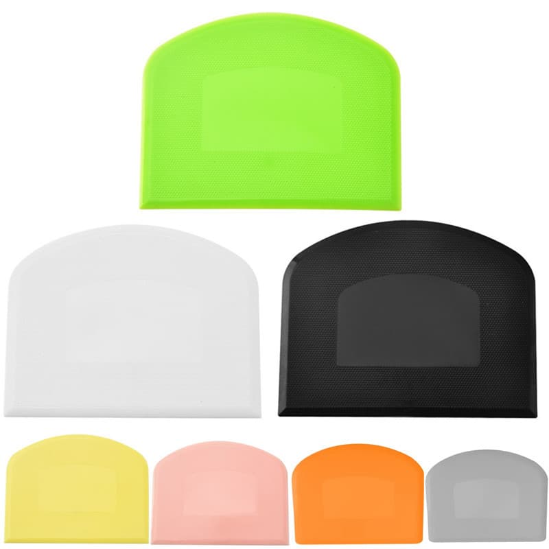 Plastic PE Scraper, Dual-Purpose Dough Scraper for Flour and Cake, Soft Scraper for Home Baking, Buttercream Spreading, Cutting Cake, and Rice Noodle Roll Scraper