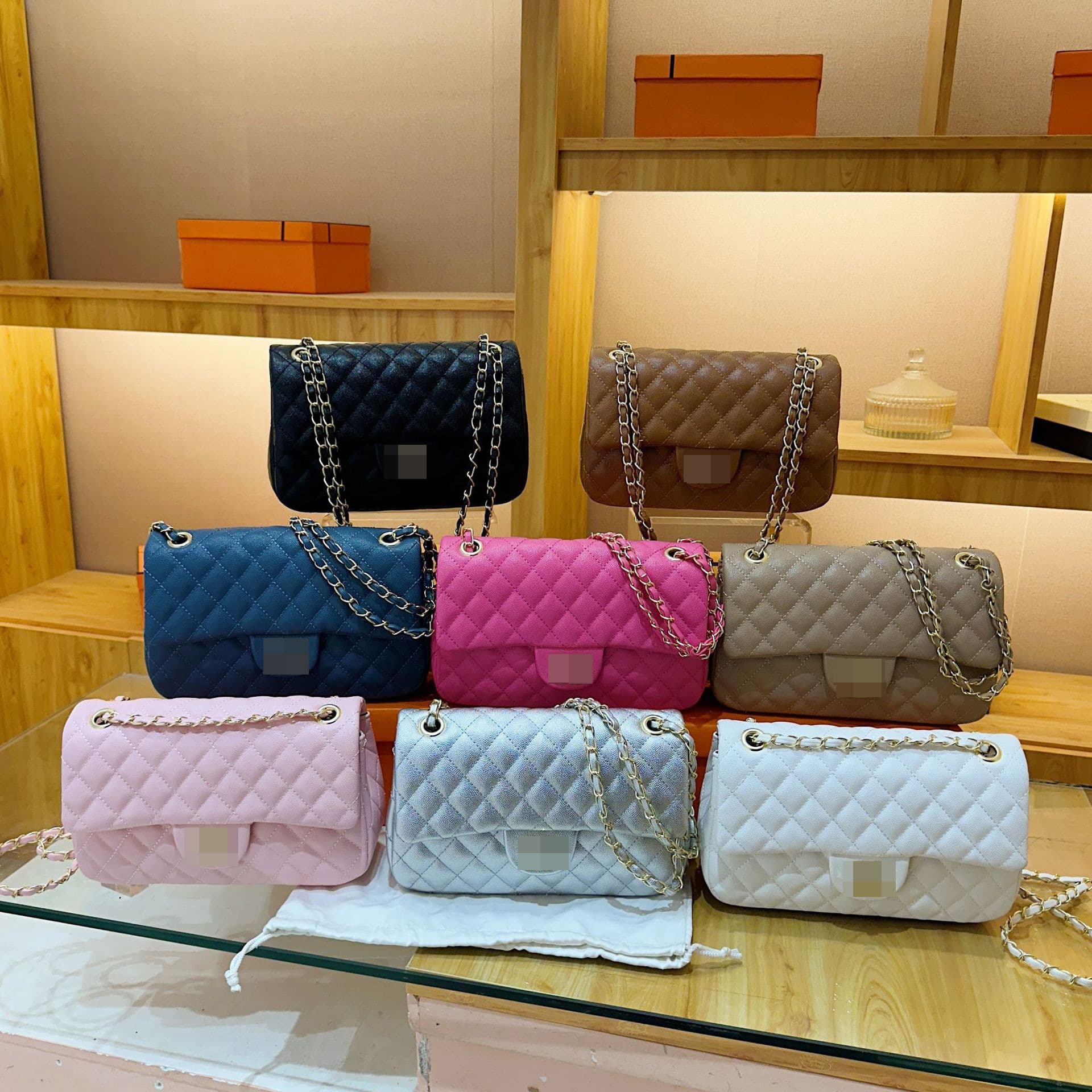 Cross-border New Diamond Quilted Chain Shoulder Bag Trendy Premium Minimalist Commuter Bag Korean Style Fashion Lock Crossbody Women's Bag