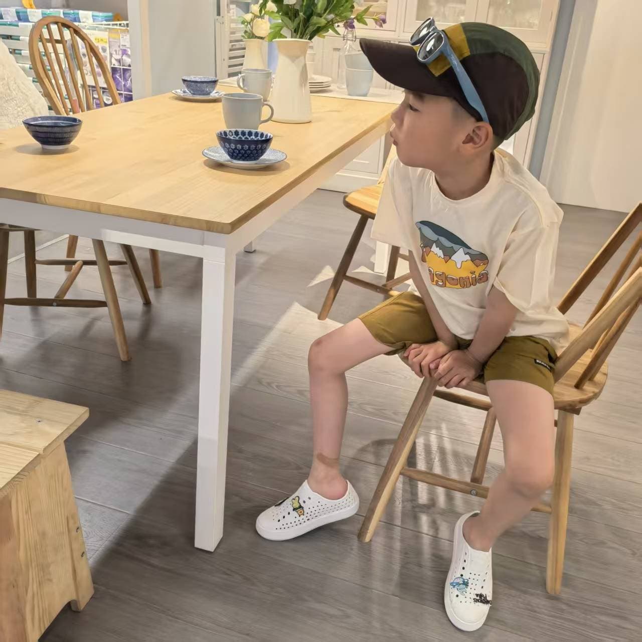 In Stock 26ins Japanese Style Bata High-End Custom Short Sleeve T-Shirt for Men, Women, and Children, 100% Cotton Printed Mountain Series Top