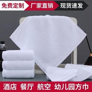 White Cotton Towel Wholesale Kindergarten Small Towel Full Cotton Star Hotel Restaurant KTV Disposable Pure Cotton Towel