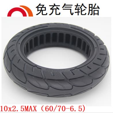 Electric scooter tires 10x2.5MAX solid tires, explosion-proof tires for electric scooters, 70/60-6.5 hollow honeycomb tires.