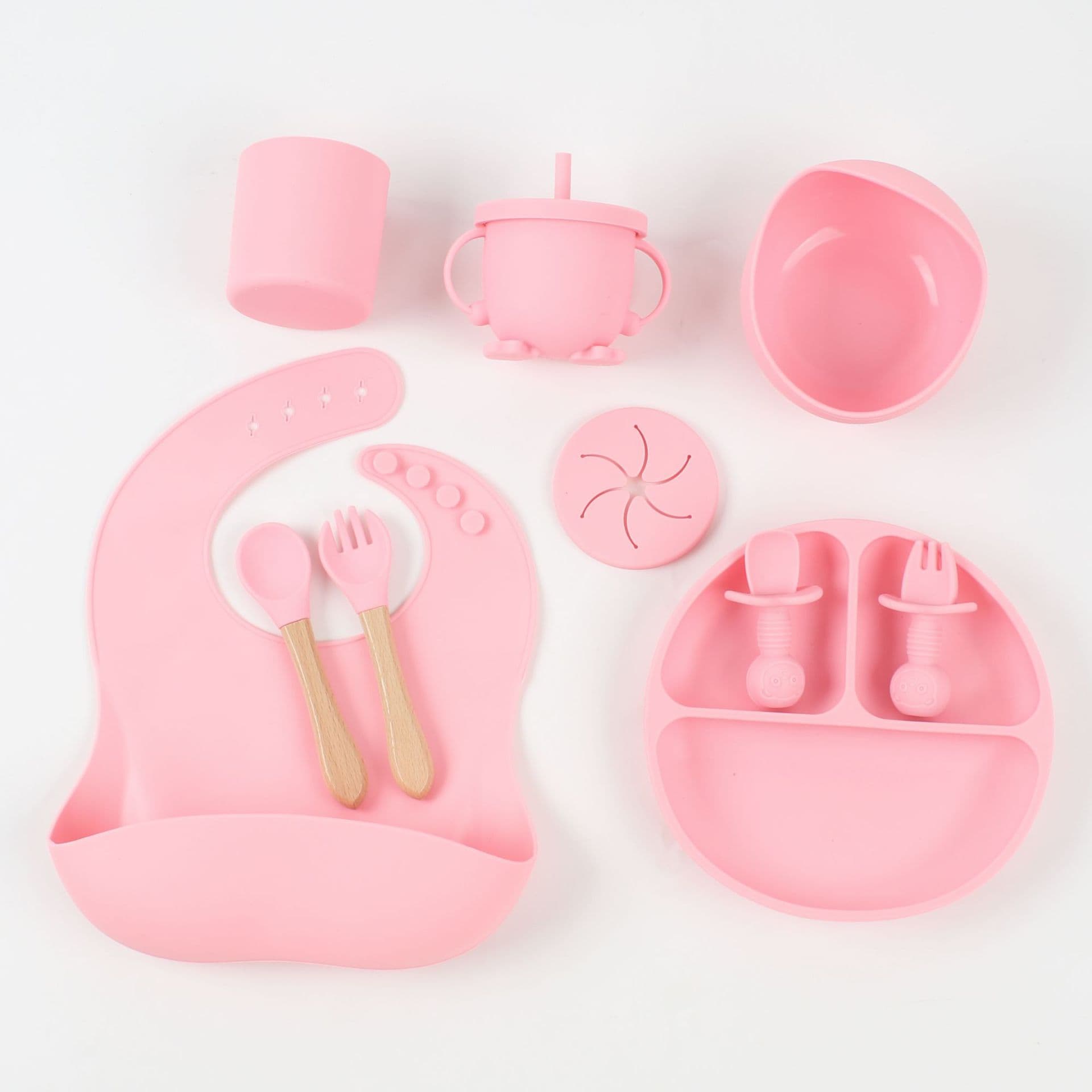 10-Piece Silicone Baby Utensil Set, Baby Food Bowl, Infant Supplies, Children's Products, Mother and Baby Products Wholesale