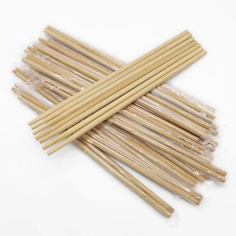 Disposable Takeout Chopsticks Bulk Pack for Commercial Catering, Individually Wrapped Hygienic Carbonized Bamboo Chopsticks, Blue Floral Design