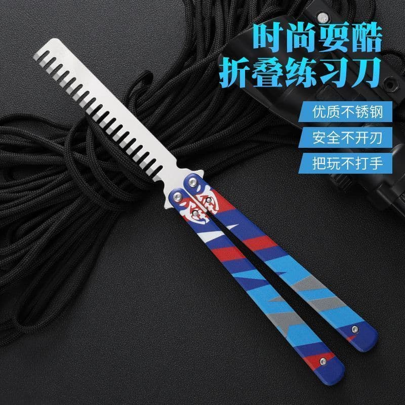 Factory Direct CSGO Butterfly Knife Valorant Night Butterfly Comb Same Style Unsharpened Balisong Trainer