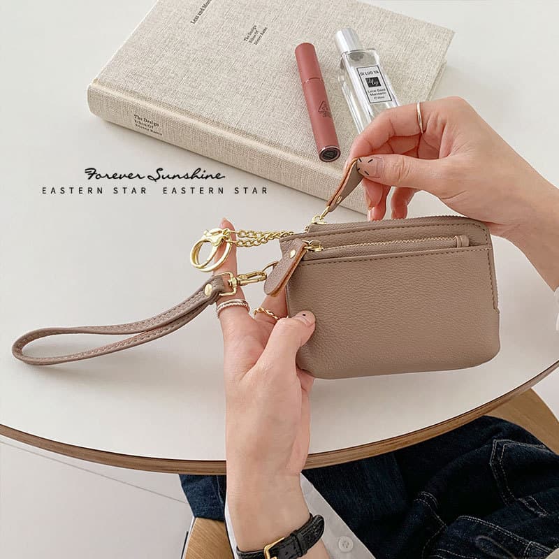New Cross-Border Handheld Small Wallet with Multiple Card Slots, Keychain, Coin Pouch, Large Capacity Zero Wallet for Women, Premium Feel