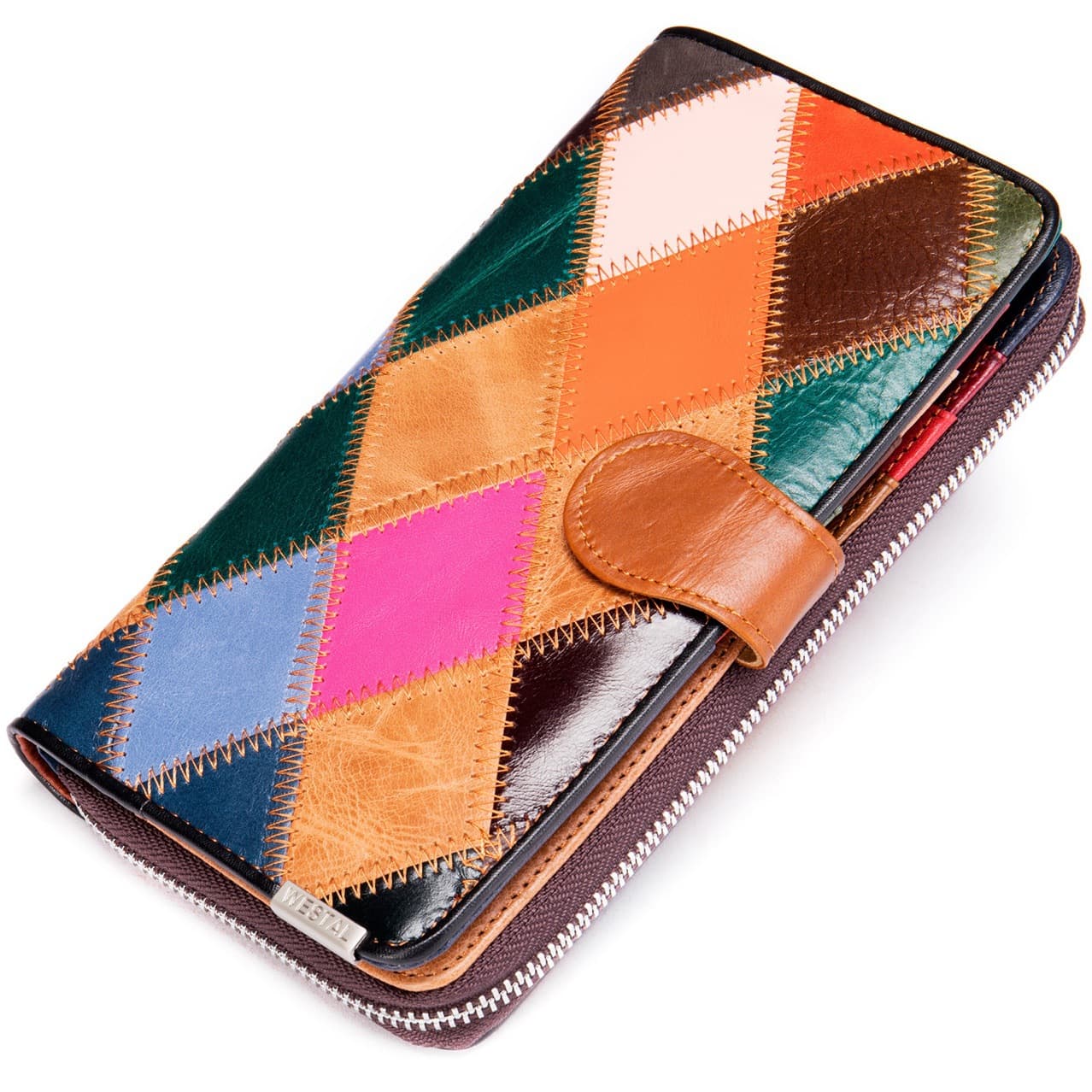 2025 New Cross-Border Women's Premium Genuine Leather Wallet Large Capacity Billfold Tri-Fold Wallet Wholesale Cowhide Coin Purse