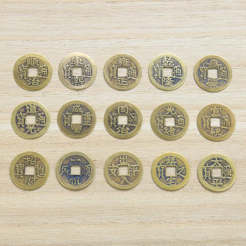 Antique Coin Replica Copper Cash Five Emperor Coins Accessories Loose Coins 2.4CM Real Copper Ten Emperor Coins Coin Ornament Metal Crafts