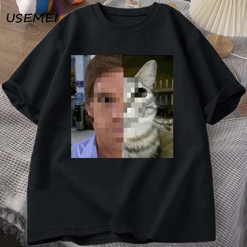 Cross-border European and American Trendy T-shirt Men's O Men's T-shirt Street Short Sleeve Funny Harajuku Dirk Men's Short Sleeve T-shirt