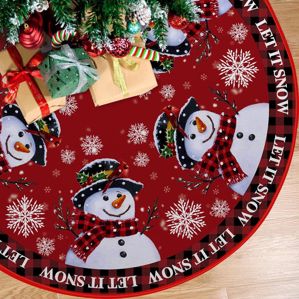 Cross-border Christmas tree skirt crafts Amazon Christmas decorations cartoon print ornaments Christmas supplies wholesale