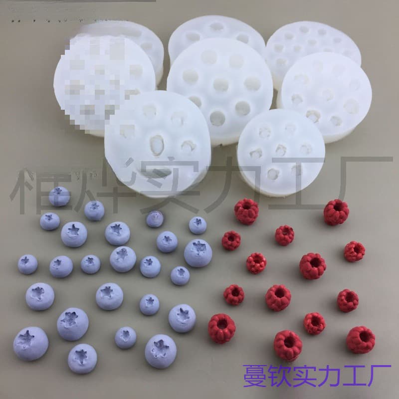 DIY Fruit Series Blueberry Raspberry Silicone Mold Chocolate Squeeze Toy Mold Wax Bottle Candy Mold Epoxy Resin Stone