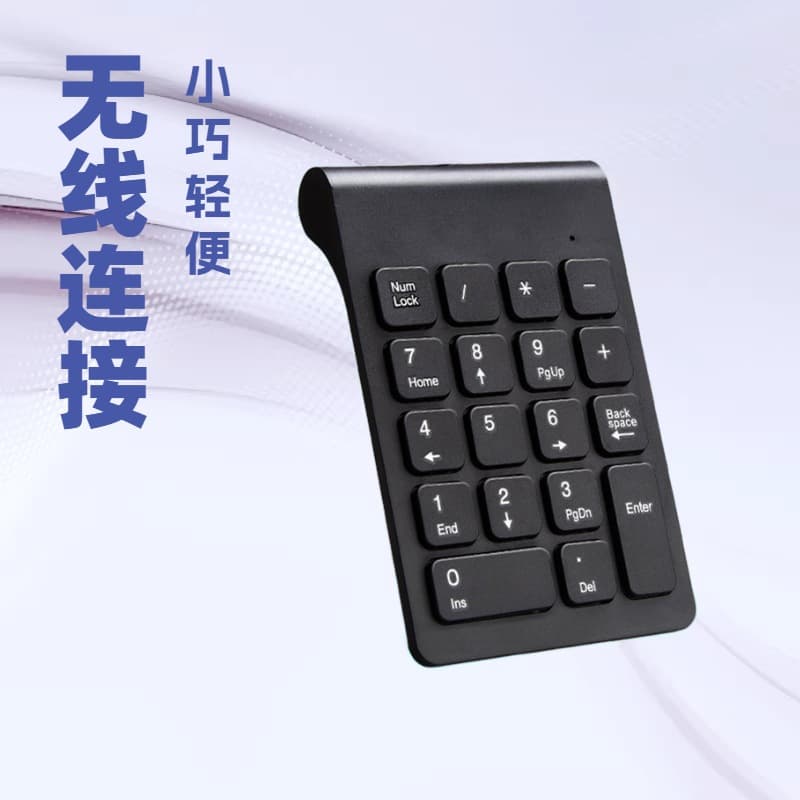 Numeric Keypad USB Portable Mini Wireless Numeric Password Keypad for Finance Accounting and Banking, Black