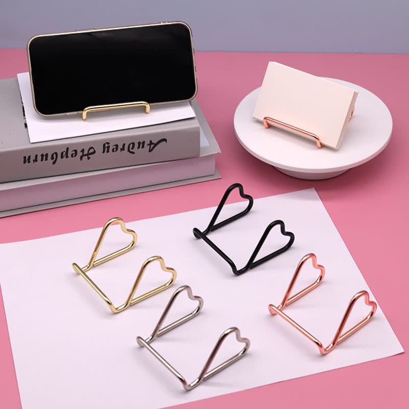 Manufacturer Metal Phone Stand Creative Business Card Holder Multifunctional Universal Stand Shaped Business Card Clip Card Display Stand
