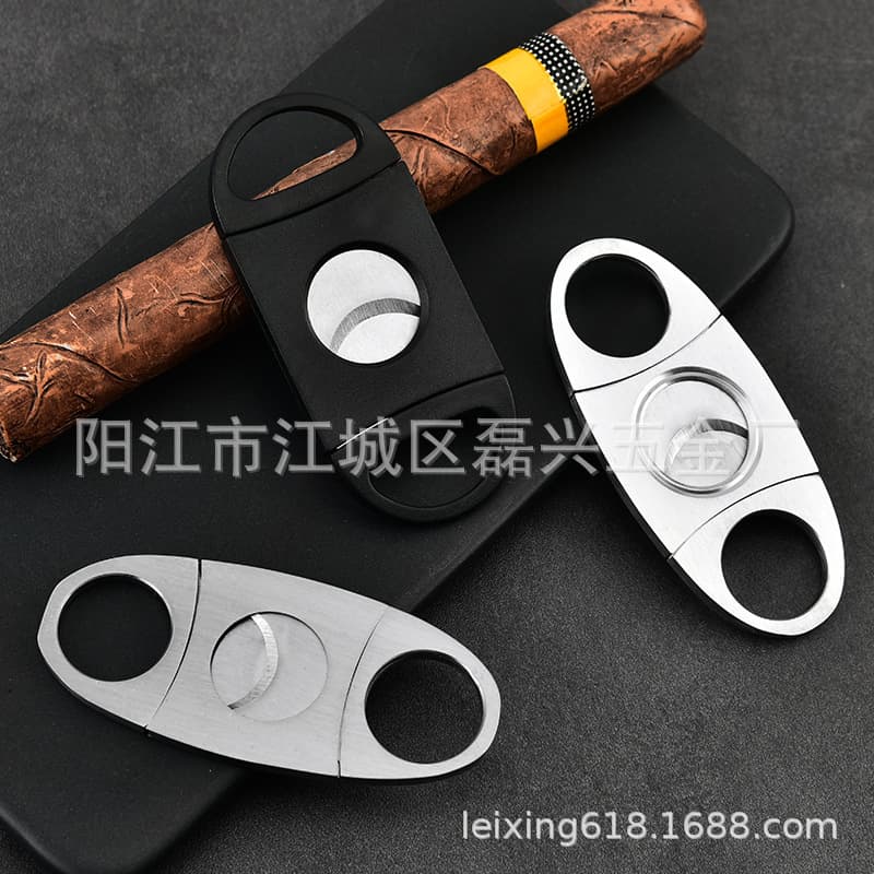 Cigar cutters, round-headed stainless steel, sharp double-bladed, cigar cutter tools, cigar cutter, cigarette cutter, all-steel.