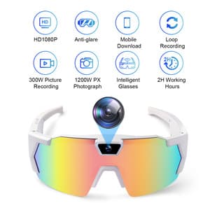Cross-border Outdoor Cycling Sunglasses Smart Glasses with Camera HD Photo Video Ski Goggles