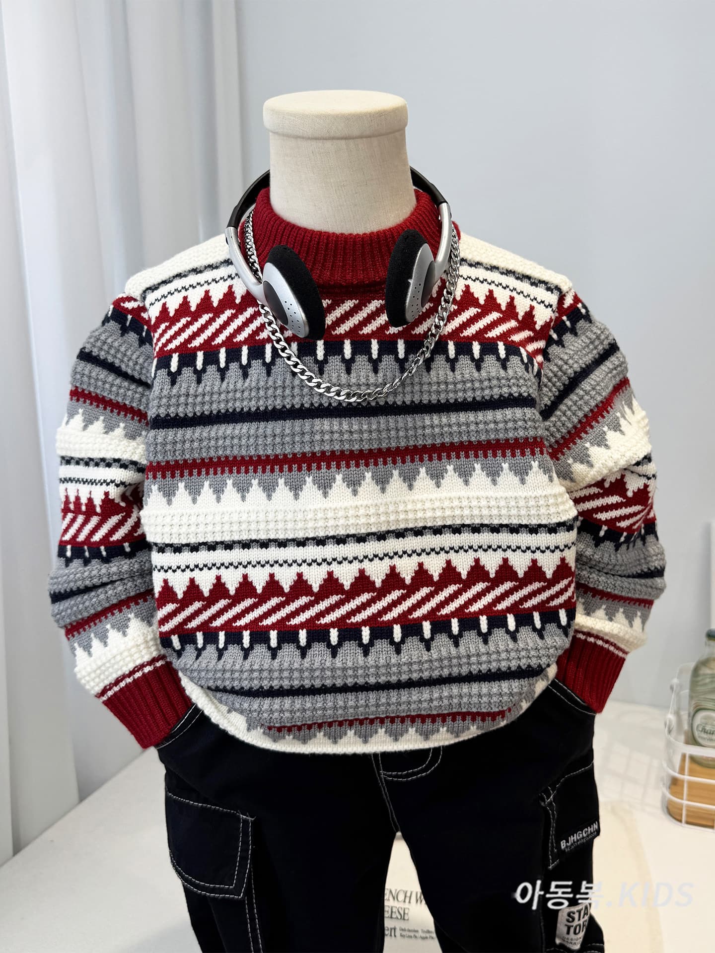 Boys Striped Sweater Fall Winter 2026 Cross-Border New Children's Casual Knit Top Boys Edgy Stylish Sweater Trendy