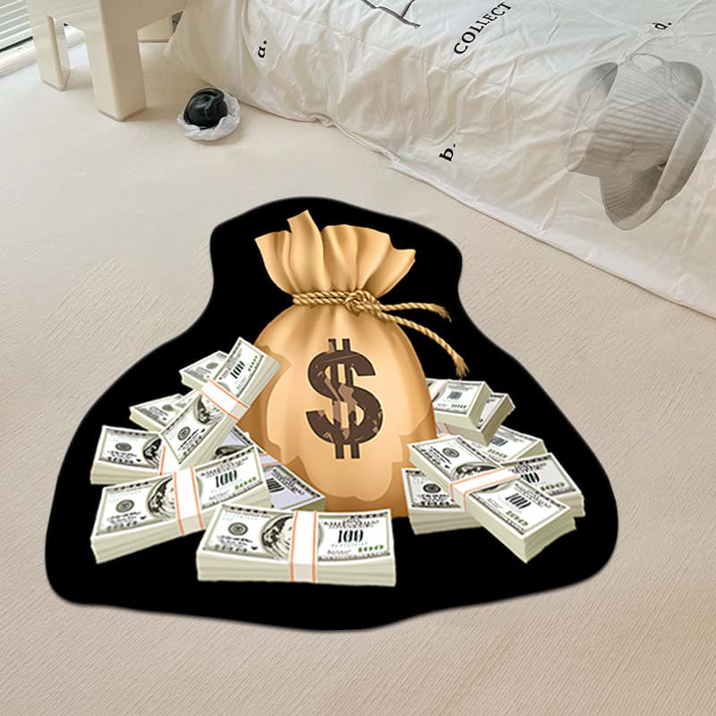 Cross-border Dollar Money Bag Carpet Living Room Carpet Bedroom Bedside Blanket Sofa Coffee Table Blanket Hanging Basket Rocking Chair Cushion Wholesale