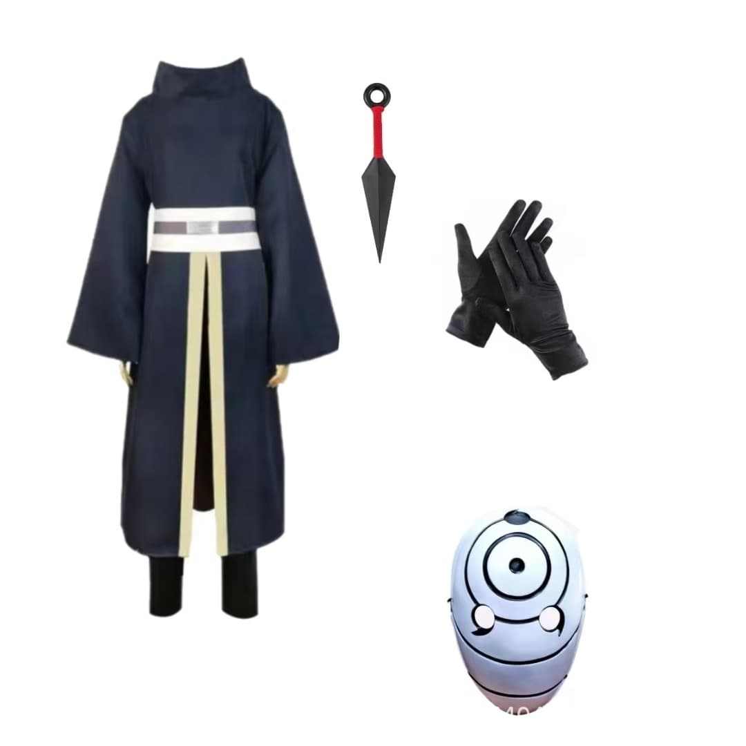 Naruto Uchiha Obito Clothes Cos Mask Akatsuki Organization Male Obito Costume Uchiha Akatsuki Organization
